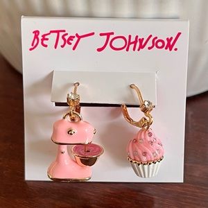 Betsy Johnson bakers earrings.